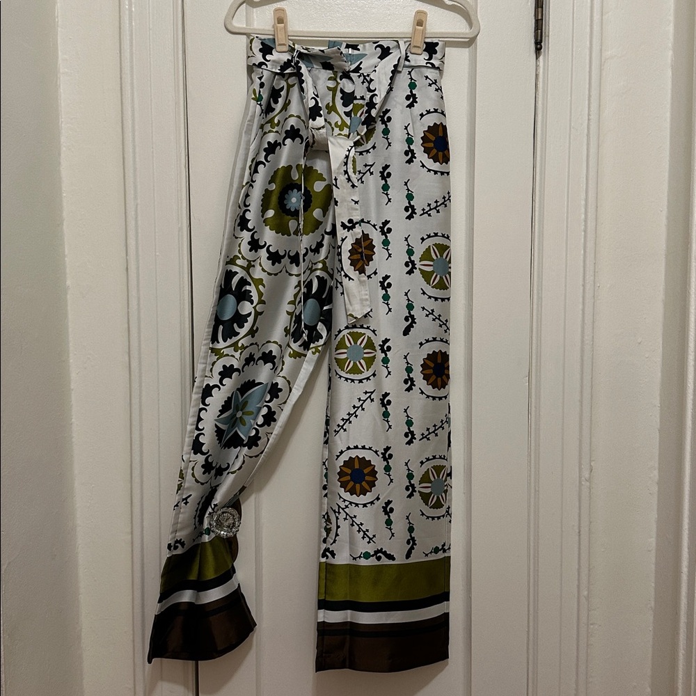 MANGO Printed Wide-Leg Pants – Size Small - Picture 7 of 14